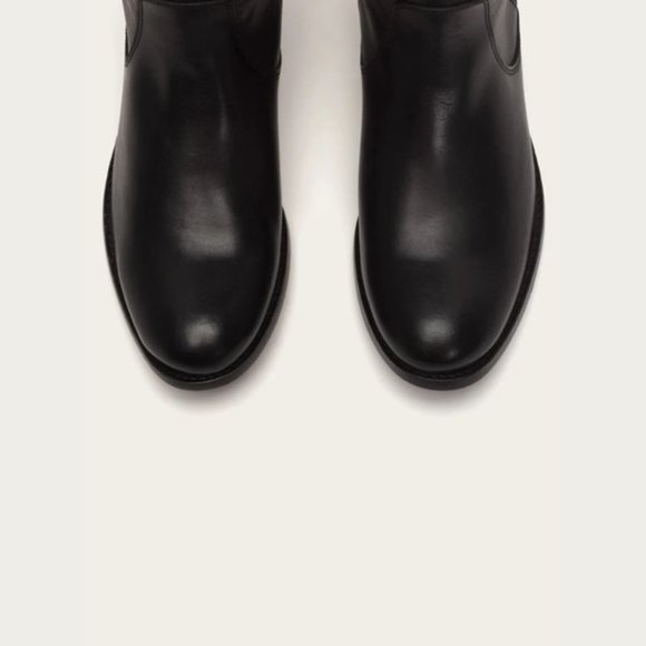 Frye Melissa Stud Black BackZip Tall Leather Boots - Picture 5 of 16